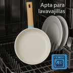 Juego de Sartenes Cocina 20+24+28 Revestimiento Antiadherente para Inducción | Recubrimiento Cerámico | Mango Soft-Touch | Set de Sartenes | Libre de PFOA y PFAS