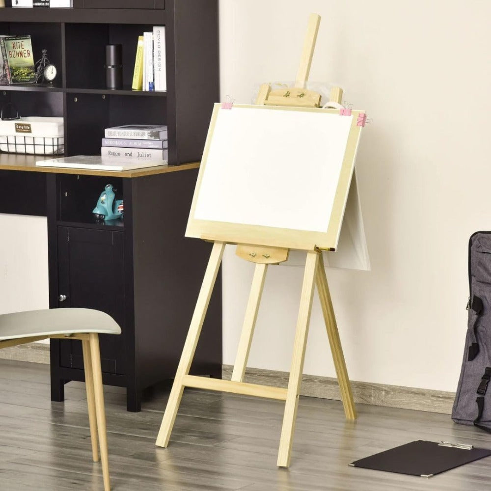 Caballete Pintura Plegable | Atril para Pintar de Madera de Pino 175 cm | Altura e Inclinación Regulable | Ideal para Exposiciones Niños y Adultos | Ligero y fácil de plegar