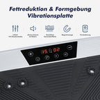 Placa vibratoria inteligente con masaje electromagnético | 99 niveles de velocidad | Almohadilla de acupresión para pies | Control remoto y banda de resistencia incluidos | Quemador silencioso de cuerpo completo para fitness en casa, recuperación muscular