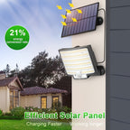 Luz solar exterior con sensor de movimiento 2 piezas | Jardín, entrada y seguridad exterior