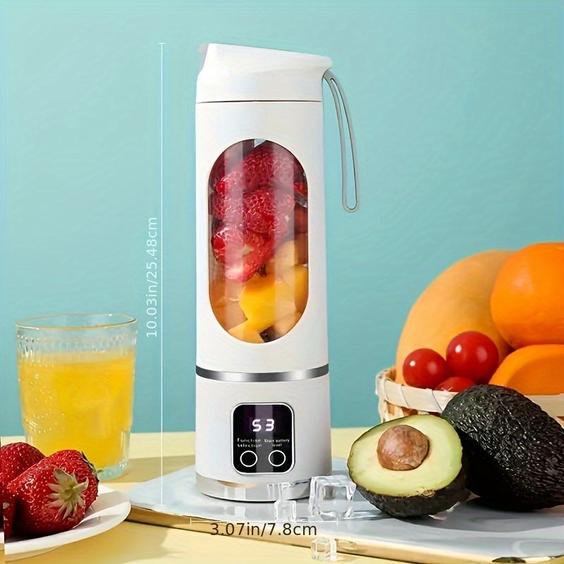 Licuadora y Exprimidor Portátil Recargable por USB - Fácil de Limpiar, Perfecto para Bebidas de Frutas y Verduras, Batidos - Capacidad de 10.14oz a 16.91oz