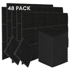 Paneles Acústicos 3D 30x30x2.5cm Autoadhesivos, Espuma Aislante de Sonido para Paredes - Paneles de Absorción Acústica para Estudio, Aislamiento Acústico para Hogar u Oficina, Reducción de Ruido 24/48/72 Piezas