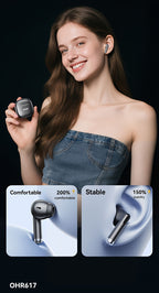 Auriculares Bluetooth | [Producto oficial auténtico de Acer] Auriculares inalámbricos TWS OHR617 con graves profundos, sonido estéreo, batería de