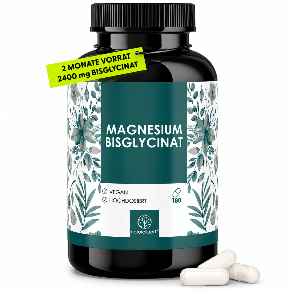 Cápsulas de Bisglicinato de Magnesio – 2400 mg de Bisglicinato de Magnesio por Dosis Diaria – 300 mg de Magnesio Elemental – 180 Cápsulas – Vegano