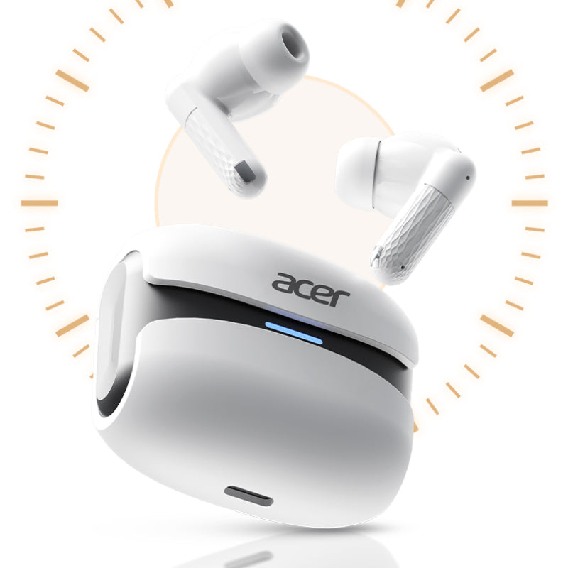 Auriculares Bluetooth | [Acer Oficial Original] 2026 Nuevos Auriculares Inalámbricos Estéreo TWS con Cancelación Activa de Ruido ANC, Reducción