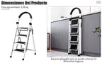 Escalera plegable doméstica de acero aleado con pasamanos antideslizante