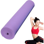 1 paquete - 6mm / 8 mm/10mm (morado / negro / Rosa / azul / gris) almohadilla de yoga antideslizante antisísmica engrosada, estera de yoga sólida duradera 183 * 61cm, almohadilla de fitness de amortiguación grande, almohadilla de fitness universal para ho