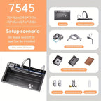 Fregadero de acero inoxidable con accesorios 44.96 cm | Cocina, bar y preparación