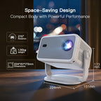 Proyector | Proyector Inteligente Local Android 14 con Soporte 4K 1080P, Wifi6 y BT 5.2, Proyectores de Interior con Enfoque Automático