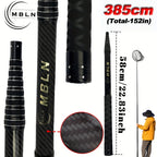 Marca MBLN, Red de enmalle de fibra de carbono, longitud plegada 58 cm, extendida hasta 385 cm, diámetro de la red 45 cm, 2 capas de tela de carbono + 2 capas de tela epoxi, equipo de pesca | Red de fibra de carbono | Red de pesca duradera, red de pesca