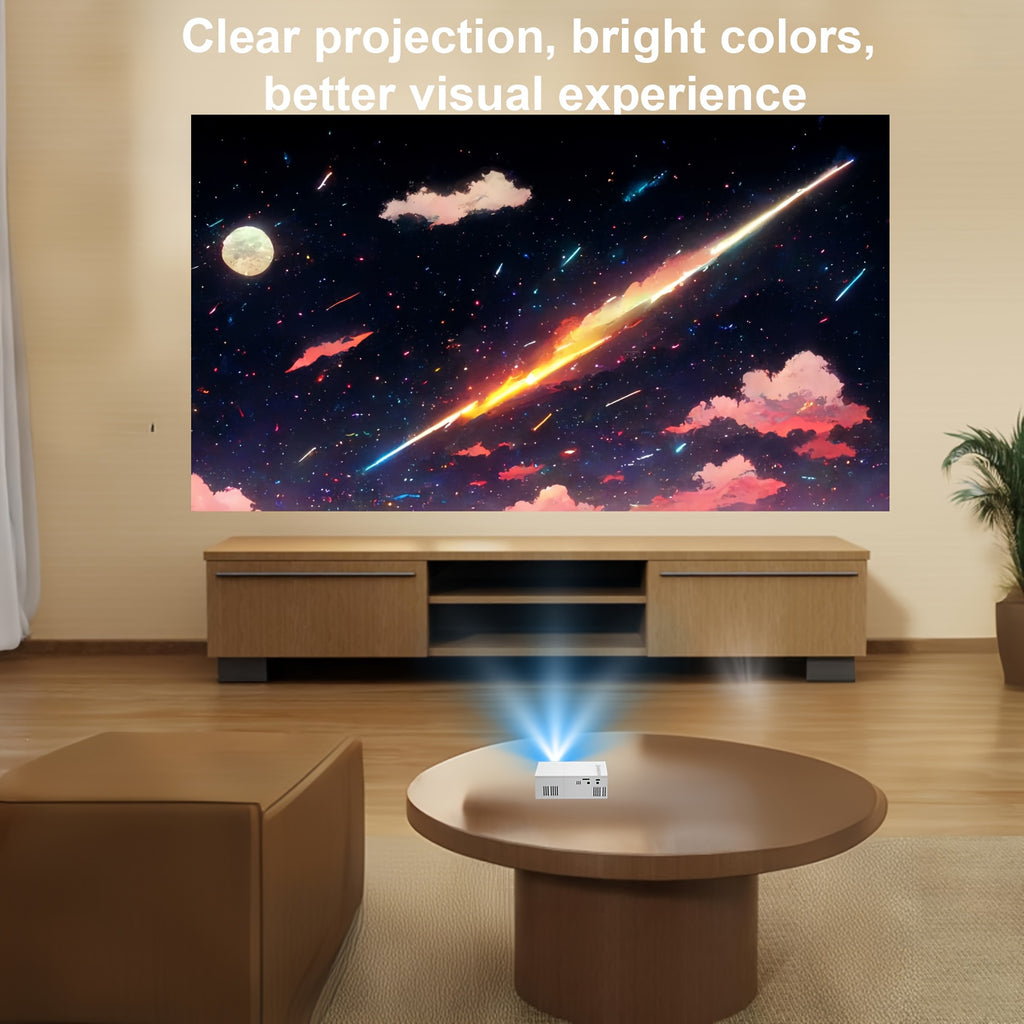 Proyector | Proyector de vídeo portátil mini ZRZTM con soporte Full HD 1080P, nativo 720P, pantalla LCD tipo Smart TV, compatible con