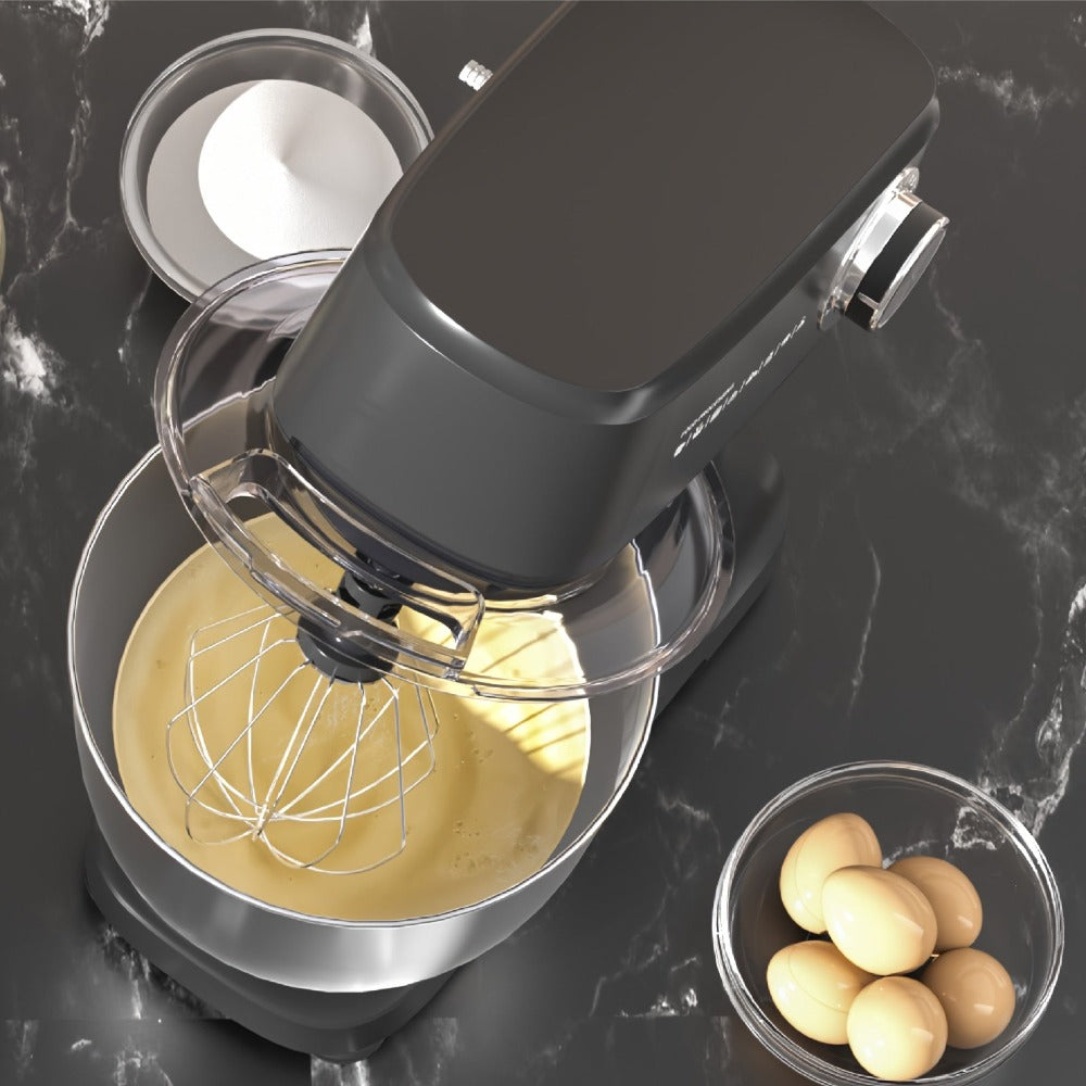 Procesador de Alimentos SUPERLEX 800 W con Bol de Acero Inoxidable de 4.5L - Amasadora Profesional con 10 Velocidades, Gancho para Masa, Batidor y Raspador - Mezcladora de Pie para Pan, Pasteles y Más