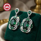 Pendiente de botón hipoalergénico de zirconia sintética en plata S925, estilo elegante, para mujer, regalo de San Valentín, adecuado para banquetes y bodas, con caja de regalo