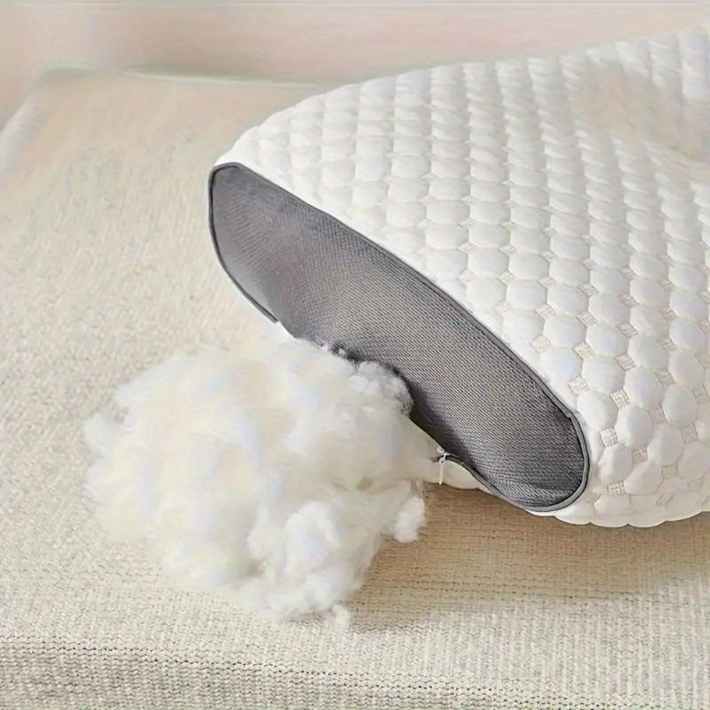 Almohadas 900 g de masaje de algodón para el cuello, ideales para un sueño suave, almohada ergonómica ajustable con soporte contorneado, núcleo de almohada de alta calidad, funda de almohada desmontable