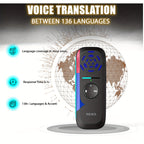 Traductores electrónicos | Dispositivo traductor de idiomas portátil bidireccional instantáneo | Más de 75 idiomas soportados | Traducción de voz