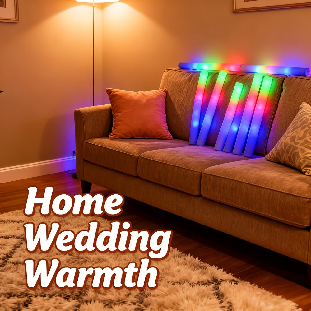 45 piezas de barras luminosas de espuma, 5 piezas adicionales de regalo alternativas, barras luminosas a granel con 3 modos de parpadeo - Barras luminosas de espuma de colores para fiestas, barras luminosas de espuma coloridas, adecuadas para fiestas, cel