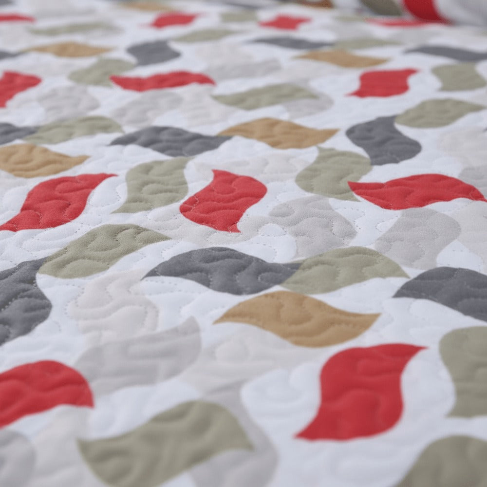 Colcha Bouti Microfibra Reversible Estampada – Colcha Verano y Entretiempo Ligera y Transpirable, Acolchado Pinsónico para Todas las Estaciones, Sin Fundas de Almohada