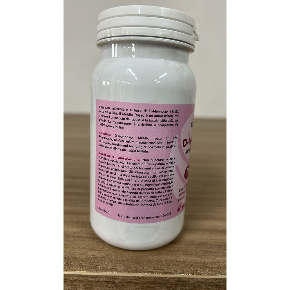 D-Mannosa Pura 2200 mg con Extracto de Arándano – 180 Cápsulas Naturales Hechas en Italia – Envío Rápido desde Almacén Local