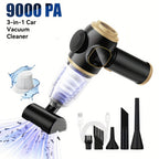 BELIBUY Aspiradora de Mano 2 en 1, Recargable por USB, Inalámbrica, con Pantalla LED, Herramienta para Ranuras Incluida, Accesorio de Cepillo, Múltiples Boquillas, Fuerte Succión de 8Kpa, Limpieza del Hogar, Desempolvado de Coches