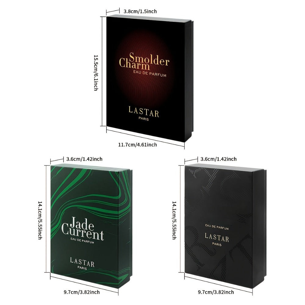 [Perfume de Larga Duración] Set de 3 Botellas de Perfume de Gran Capacidad para Hombre, Colonia de Feromonas para Hombre, Eau de Toilette de Lujo, Fragancia de Sándalo Ámbar Almizcle, Fragancia Duradera y Rica, Adecuado para Citas, Fiestas, Trabajo Diario