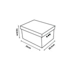 Caja de almacenamiento decorativa de cartón, 1 pieza, con estampado, para ropa, artículos pequeños, documentos, ideal para hogar, oficina o armario, dimensiones: 35x26.3x18.6 cm