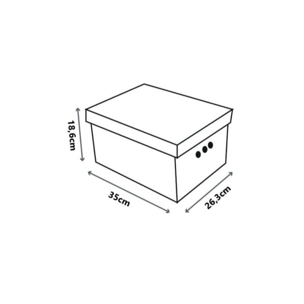 Caja de almacenamiento decorativa de cartón, 1 pieza, con estampado, para ropa, artículos pequeños, documentos, ideal para hogar, oficina o armario, dimensiones: 35x26.3x18.6 cm