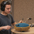 VEVOR Tambor de Lengüeta de Acero, 12 Pulgadas 13 Notas Tambor de Lluvia para Jardín Exterior, Tambores Musicales en Do Mayor con Libro de Música y Baquetas, Instrumento de Percusión para Meditación Yoga Educación Musical para Principiantes, Azul Marino