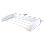 Mikomika Tendedero Plegable Montar en Paredes - Retrctil - Tendedero Plegable de 80cm para Interiores o Exteriores -y Compacto Que Ahorra de Espacio, Capacidad para 30Kilos, Cuenta con 6 barras de 80cm aluminio de alta resistencia (T001 1999)