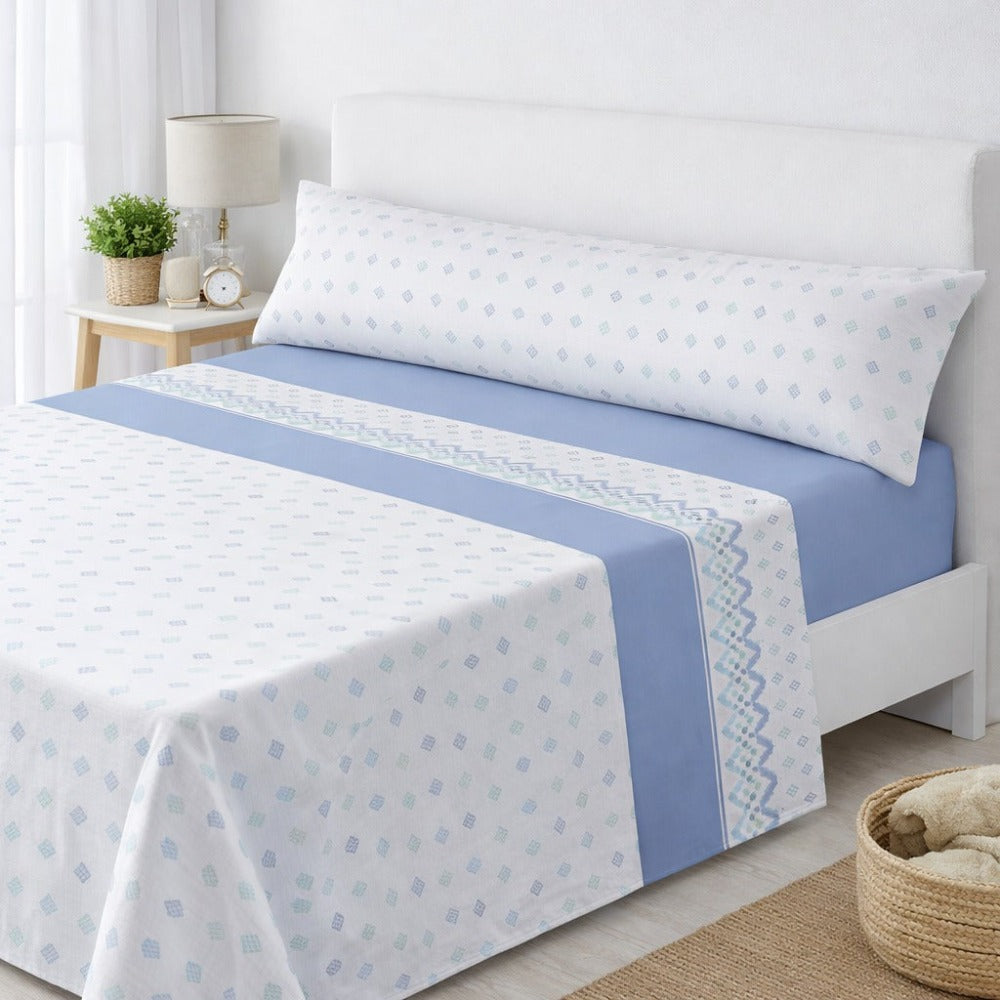 Juego de Sábanas Microfibra 100% Poliéster, Suaves y Frescas para Verano, Estampadas, incluye Bajera -Encimera-1 o 2 Funda de almohada, Camas 90/105/135/150/180 cm,