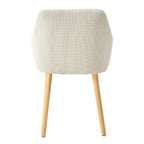 Juego de 2/4/6 sillas de comedor minimalistas con cómodo respaldo, reposabrazos y patas de madera