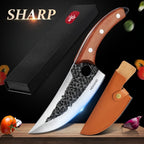 1 cuchillo de cocina de 12.2 pulgadas con orificio, hoja afilada de acero inoxidable y mango cómodo. Ideal para cortar verduras, frutas, carnes, pescado y para deshuesar o asar a la parrilla. Fácil de transportar y una excelente opción de regalo.