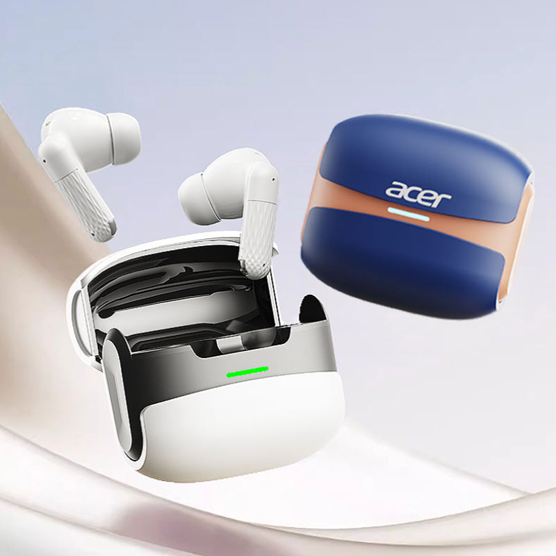 Auriculares Bluetooth | [Acer Oficial Original] 2026 Nuevos Auriculares Inalámbricos Estéreo TWS con Cancelación Activa de Ruido ANC, Reducción