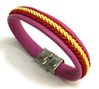 Pulsera De Piel Bandera De España (Hecho a Mano) | Complementos de Moda Unisex para Hombres y Mujeres de Estilo Atemporal y Elegante | Regalos Originales y Exclusivos