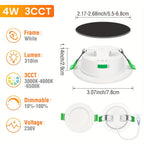 Foco LED empotrable regulable 6pcs | Dormitorio salón cocina y pasillo