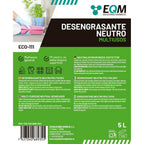 EQM - ECO-111 - Desengrasante Neutro Todo en Uno - 5L - Potente, Seguro y Respetuoso con todas las superficies - Hogar, industria, vehículos, barcos, hoteles, etc.