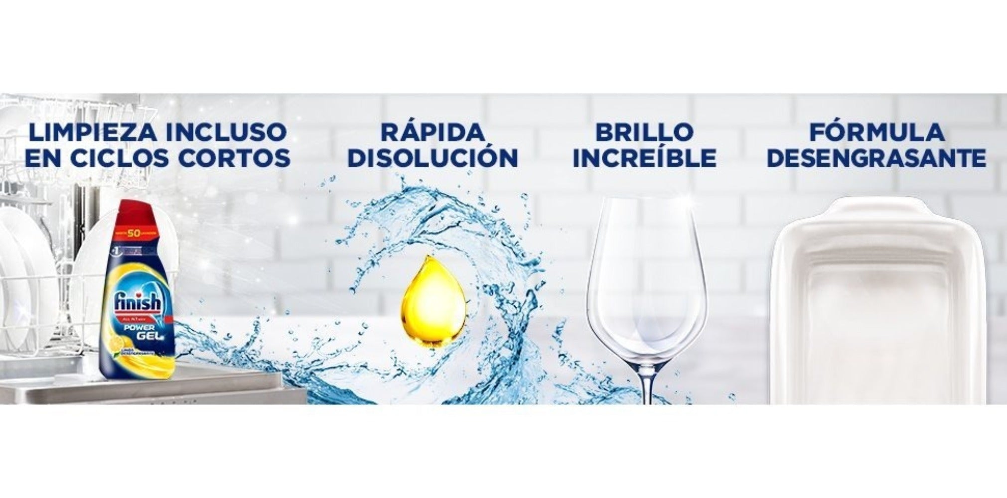 Gel Limpiador y Detergente para Lavavajillas Finish All in 1 Max Power - Pack de 3/4/5 (700 ml c/u, 105 lavados/140 lavados/175 lavados) - Eficiencia en Cada Lavado - Envase Puede Variar