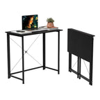 Mesa Escritorio Plegable, Mesa de Oficina Plegable, para Ordenador, Pequeño Mesa Ordenador Plegable Escritorios portátiles para Estudio, Casa Oficina 80x40x75cm
