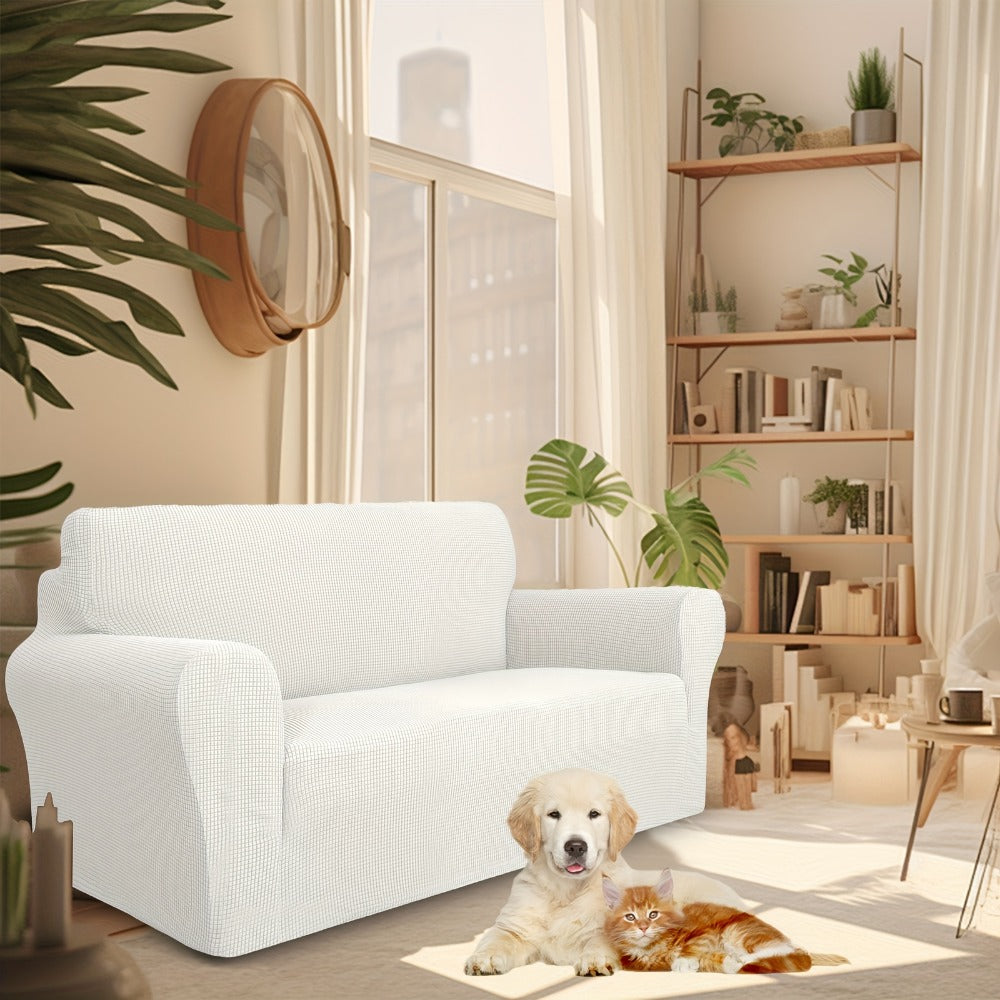 1 Funda Elástica para Sofá – Suave, Duradera, Antideslizante, Apta para Sofás de 1 a 4 Plazas, Lavable a Máquina, Resistente a Arañazos, Decoración Moderna para Sala de Estar, Dormitorio y Oficina