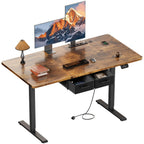 Escritorio Eléctrico Extra Grande Ajustable en Altura, Escritorio Eléctrico Vertical, Escritorio de Ordenador Ajustable en Altura, Mesa de Oficina Gaming Vertical con 2 Ganchos, para Oficina Moderna, Adultos