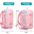 Mochila de cabina expandible 40x25x20-25cm | compartimiento para zapatillas | Mochila casual compatible con portátil 14 pulgadas
