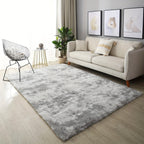1 alfombra suave de felpa, alfombra de felpa antideslizante, alfombra suave de felpa para mesita de noche, alfombra tie-dye para sala de estar, decoración del hogar, alfombra para dormir mascotas, alfombra para dormitorio y sala de estar, decoración de la