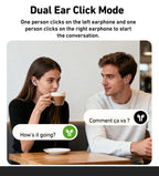 Auriculares Inalámbricos HTC NE48 con Estuche Deslizante OWS, Auriculares con Traducción Inteligente AI, Batería de Larga Duración de 30 Horas, Pantalla Táctil a Color, Baja Latencia, Micrófono con Cancelación de Ruido. Ideales para Música, Trabajo, Regal