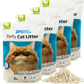 PACK 4 Arena para Gatos AGROMERANTE Arena de Tofu BPS para Gatos sin Polvo Fácil de Aglomerar Controla los Olores se Lanza en el Inodoro 4Pcs aglomera 6L