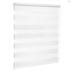 1pc Persianas Blancos Sin Taladro, Cortina Enrollable con Control de Cadena y Bloqueo Infantil para Protección Intimidad Fácil Limpieza - Ancho OPCIONAL 4cm = Largo del Tejido
