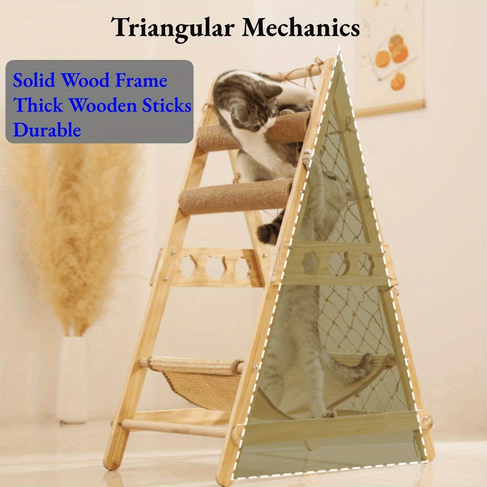 Rascador para gatos | Torre para Gatos Adecuada para Interiores, Centro de Actividades de Múltiples Pisos con 2 Postes para Rascar, Cama para