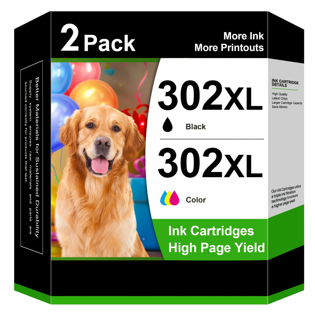 Cartucho de tinta | Cartuchos de tinta 302XL Remanufacturados para HP 302 XL para HP Officejet 3800 3830 3833 Deskjet 1110 1112 2100 3630 3631