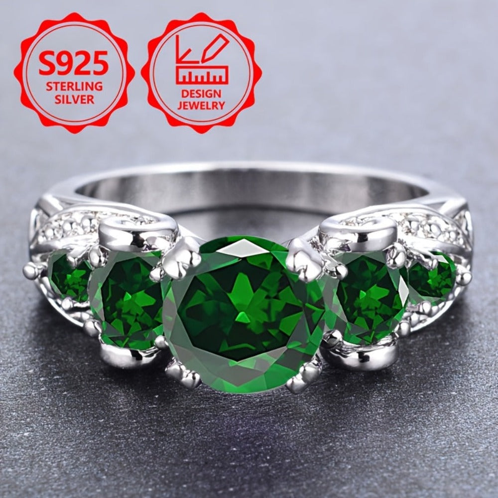 Anillo de moda exquisito para mujer de plata de ley 925 PM:B24, peso total del producto (4.05g), elegante y con estilo, un anillo de joyería de alto valor para mujer, adecuado para viajes de vacaciones y uso diario, un regalo conmemorativo perfecto para u
