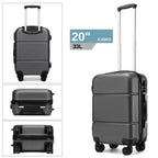 1 pieza de maleta de cabina de 20 pulgadas (55 cm) de ABS prémium con candado de combinación seguro para viajes sin esfuerzo, regreso a clases, regalo de vacaciones