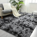 1pc alfombra de felpa suave, alfombra antideslizante, alfombra para cabecera, tapete tie dye para sala, decoración del hogar, colchoneta para mascotas, alfombra para dormitorio o sala, ideal para decoración navideña y Halloween