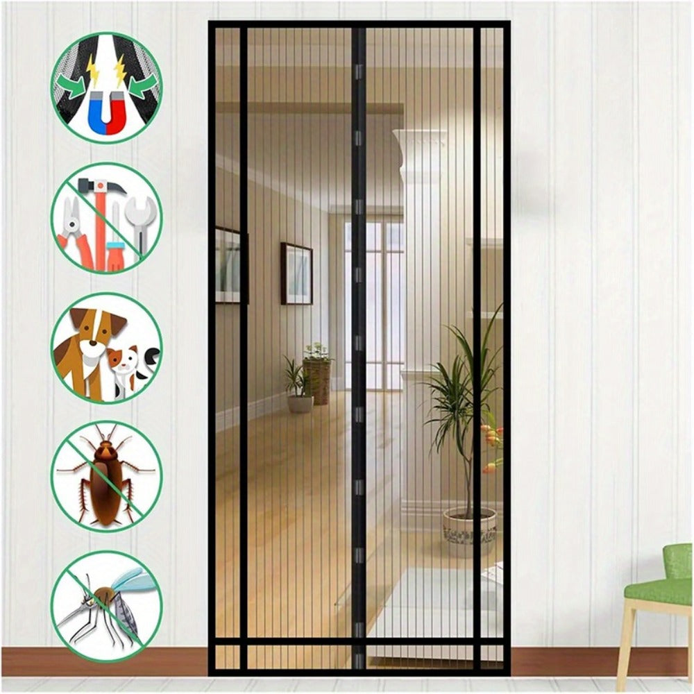 Mosquitera magnética para puerta o ventana 10cm | Balcón, patio y ventilación del hogar